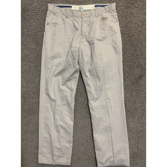 PD&C Pants Mens 38 Gray Chino Lightweight Casual Outdoor 34x30 - Picture 1 of 6